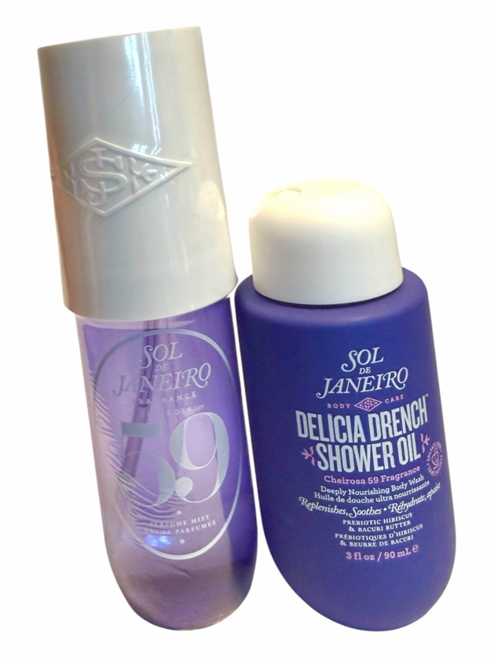 Sol de Janeiro Cheirosa 59 Mist + Delicia Drench Shower Oil Set NEW Sealed